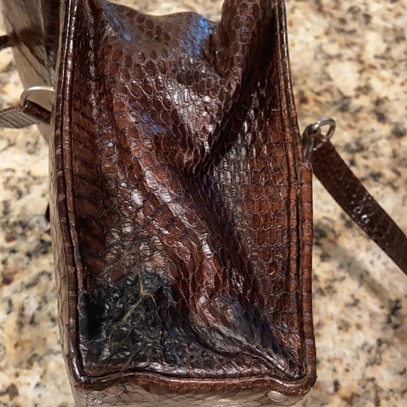 Vintage Real Cobra Skin Kelly style bag - Picture 7 of 12